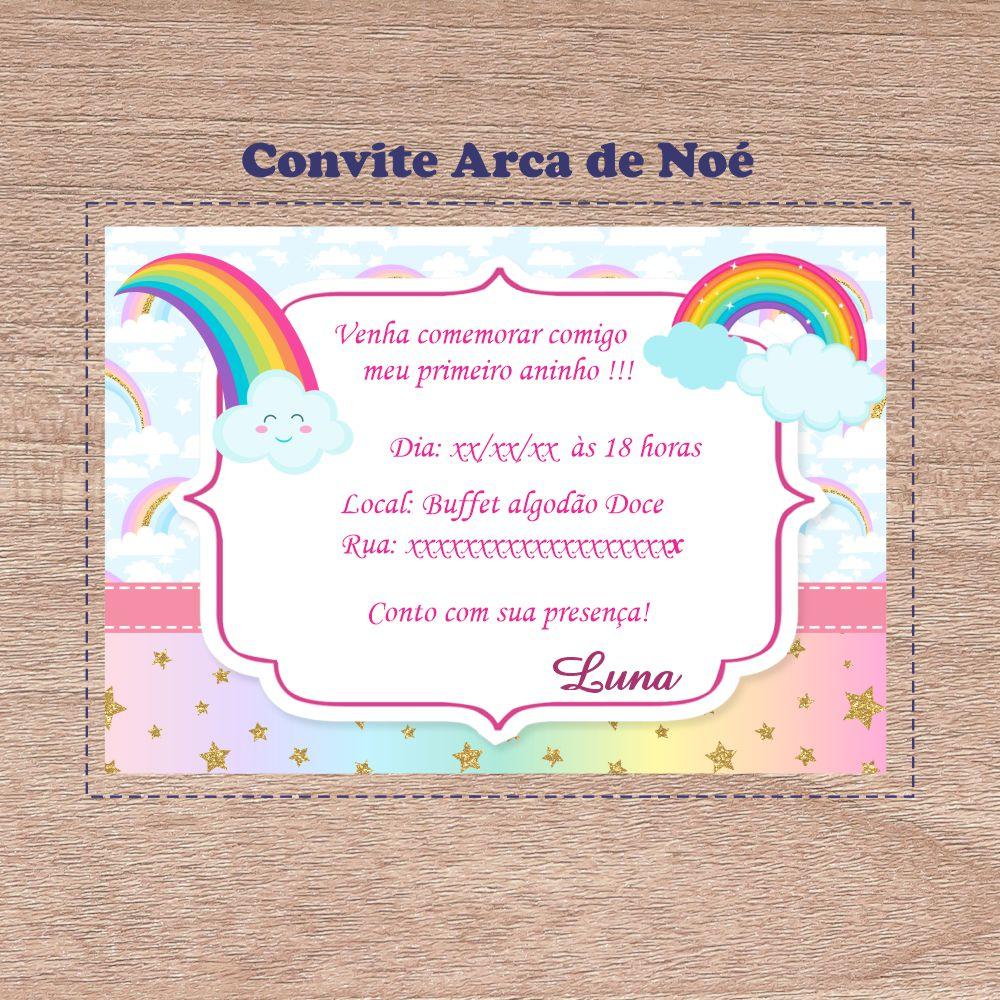 Convite aniversário infantil nuvem