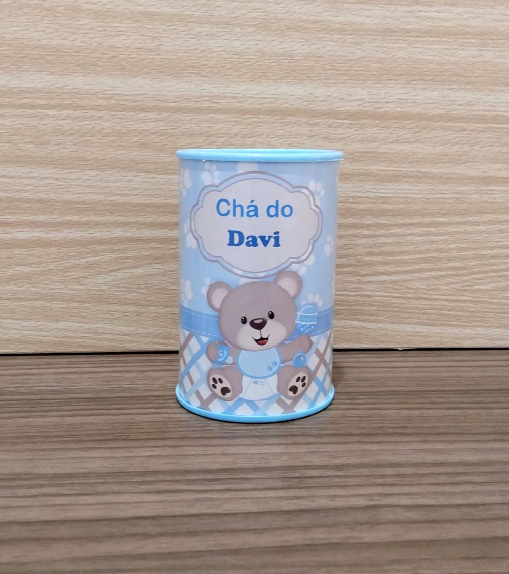 Cofrinho personalizado ursinho chá de bebê