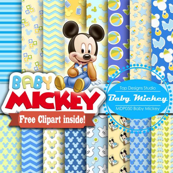 Arquivo de Corte Mickeyy Baby Studio, Pdf, Png e Brinde