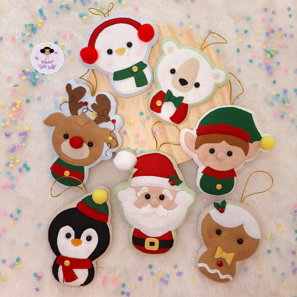 Pingente para Árvore de Natal 12 cm ( 7 Peças )