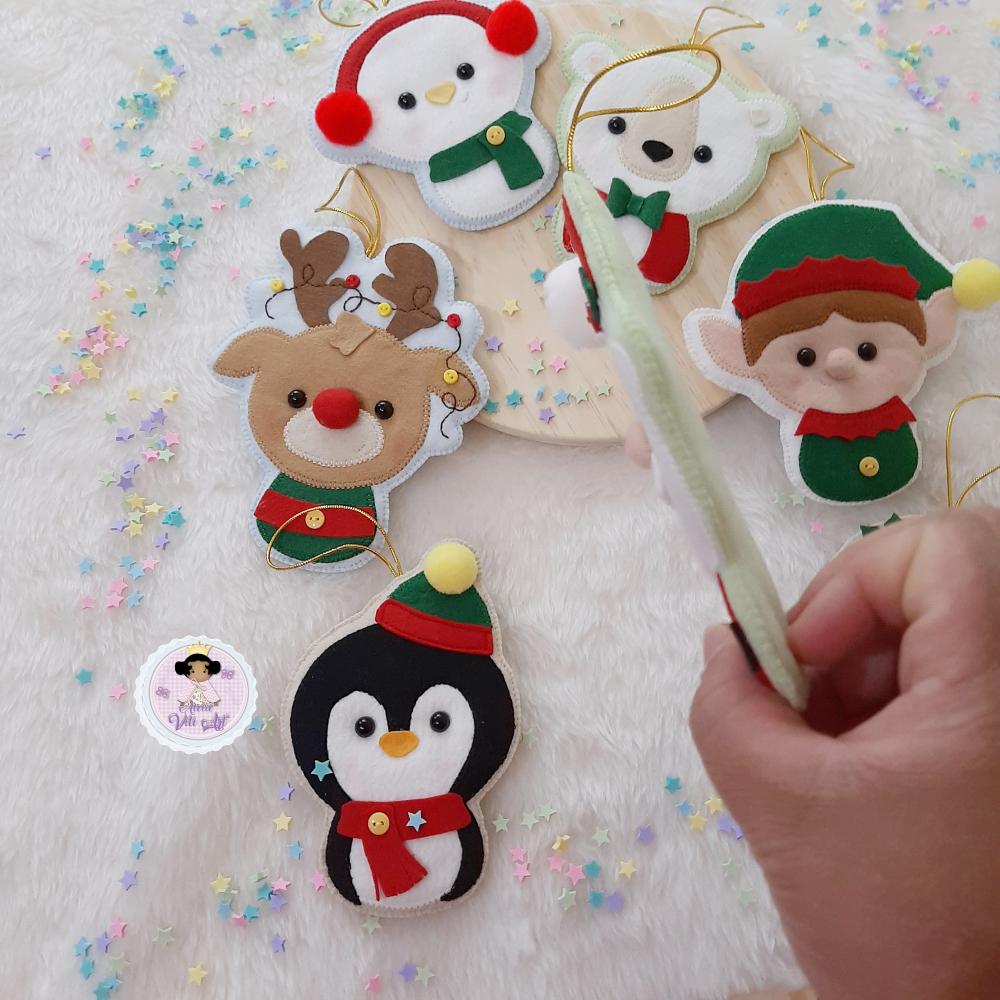 Pingente para Árvore de Natal 12 cm ( 7 Peças )