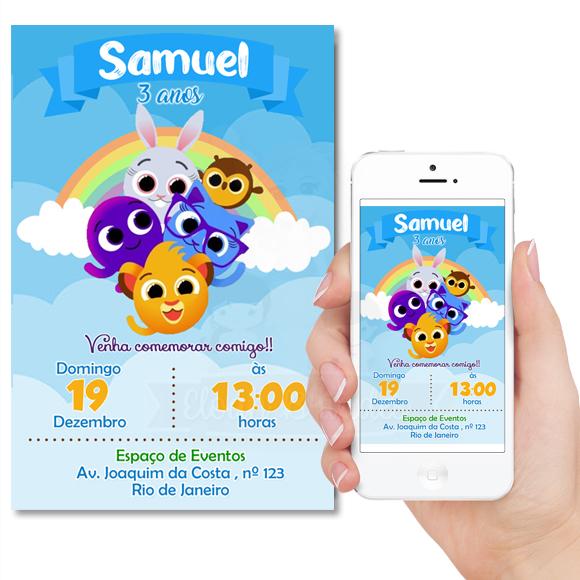 Convite Digital de Aniversário Infantil Adulto Temas