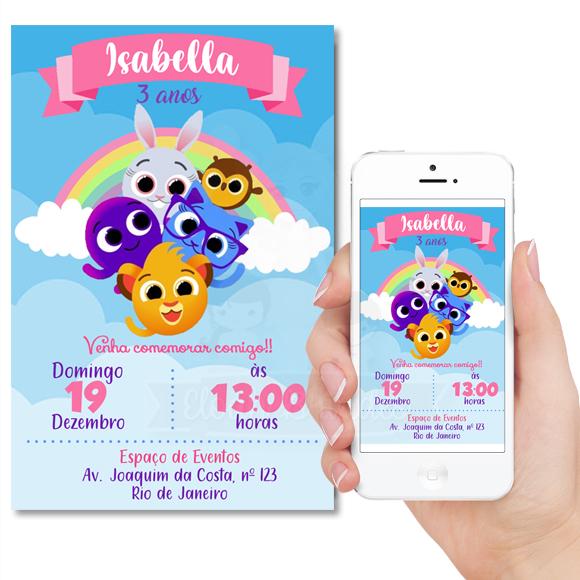 Convite Digital de Aniversário Infantil Adulto Temas