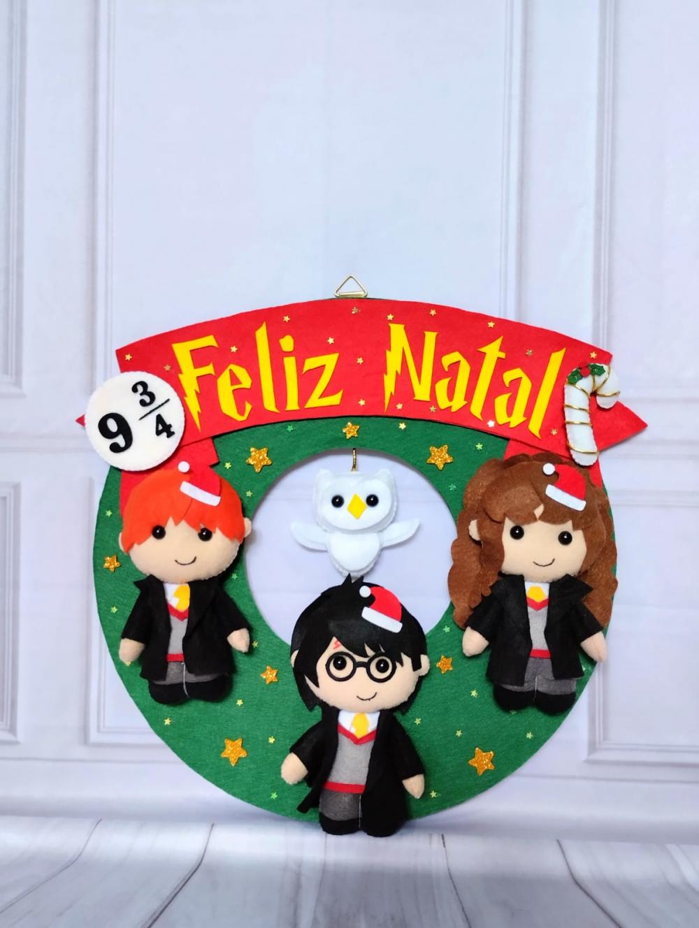 Guirlanda De Natal 2024 Harry Potter Feltro Modelo 1