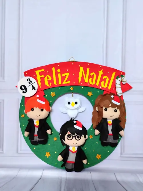 Guirlanda De Natal 2024 Harry Potter  Feltro Modelo 1