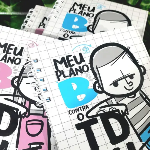 Meu plano B conta o TDAH - Caderno Planner para Planejamento Semanal Semestral