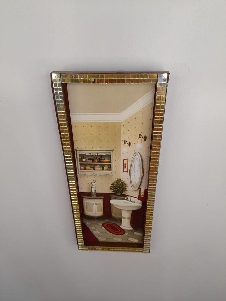 Quadro para Lavabo em mdf com Pastilha Decorado