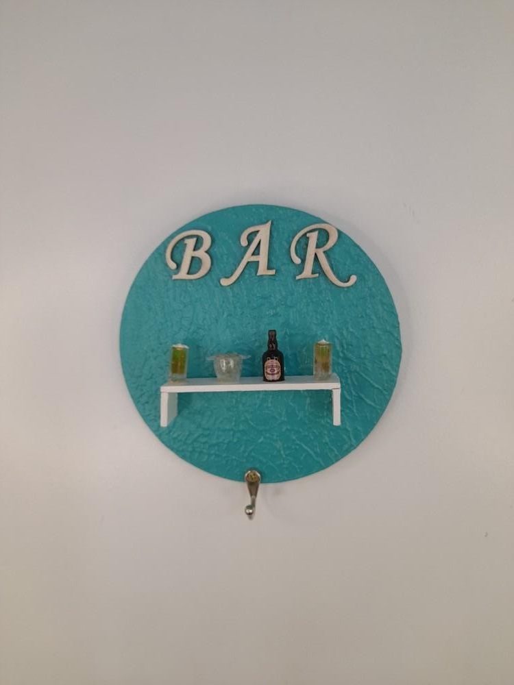 Placa em mdf para Bar Verde Decorado