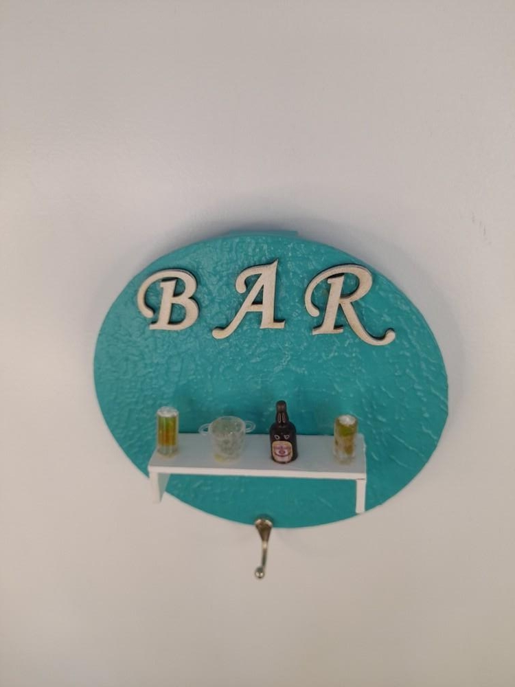 Placa em mdf para Bar Verde Decorado