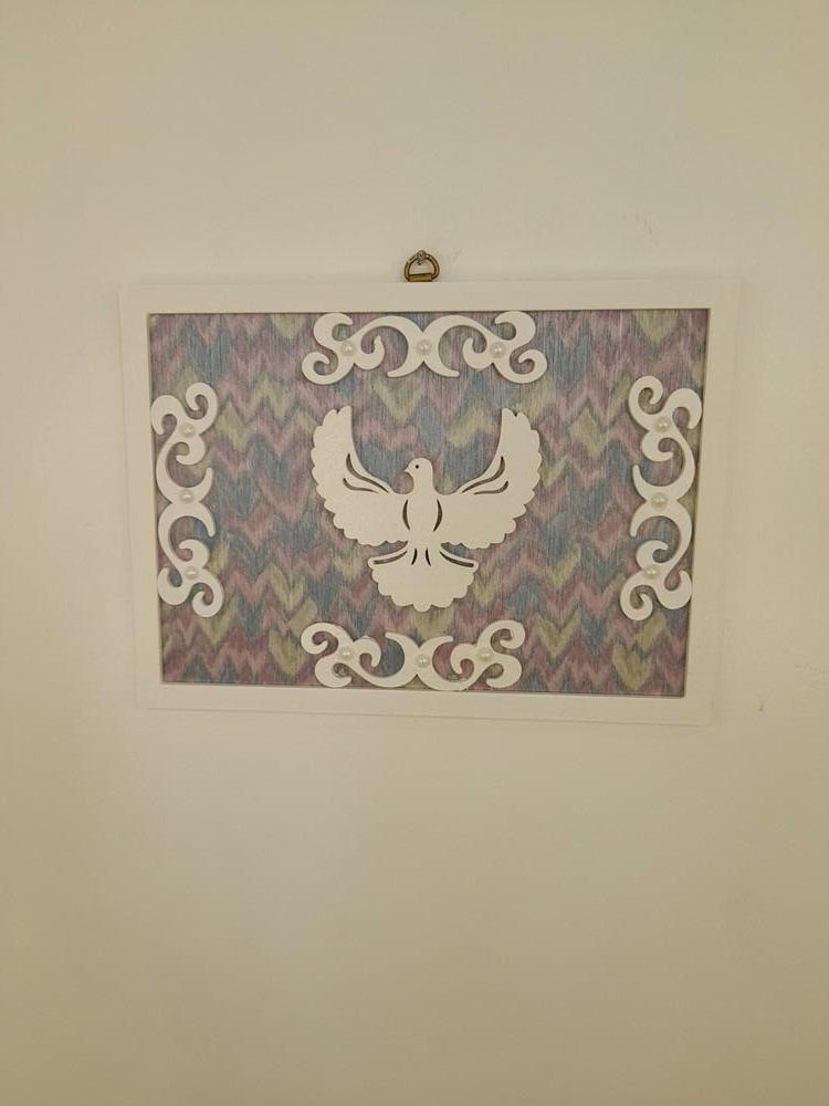 Quadro de mdf Branco com Divino Decorado