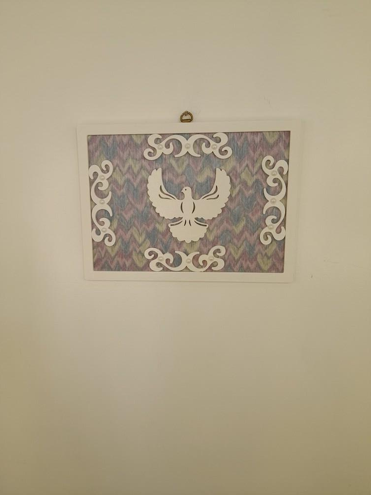 Quadro de mdf Branco com Divino Decorado