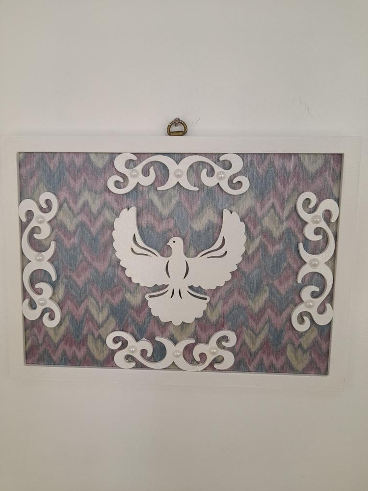 Quadro de mdf Branco com Divino Decorado