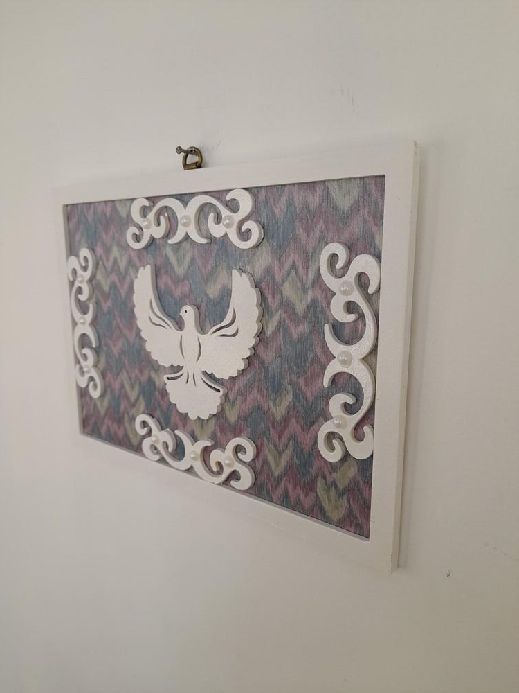 Quadro de mdf Branco com Divino Decorado