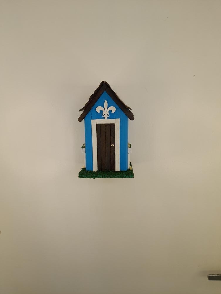 Cenário Mini Casa Azul e Branca