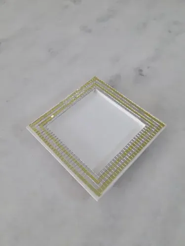 Bandeja para Lavabo em mdf Decorado com Mini Espelho