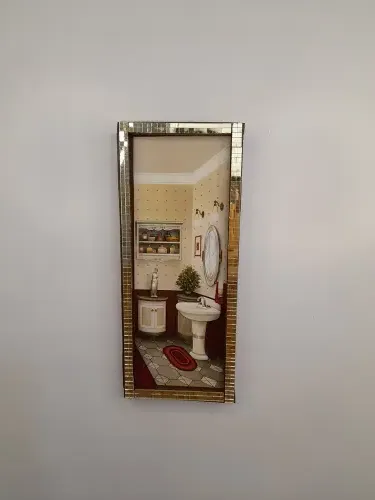 Quadro para Lavabo em mdf com Pastilha Decorado