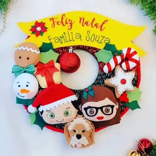 Guirlanda de Natal Personalizada com 25cm