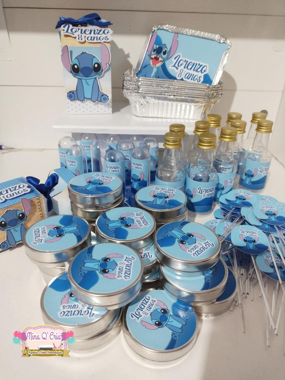 Kit 120 Itens Personalizados Stitch