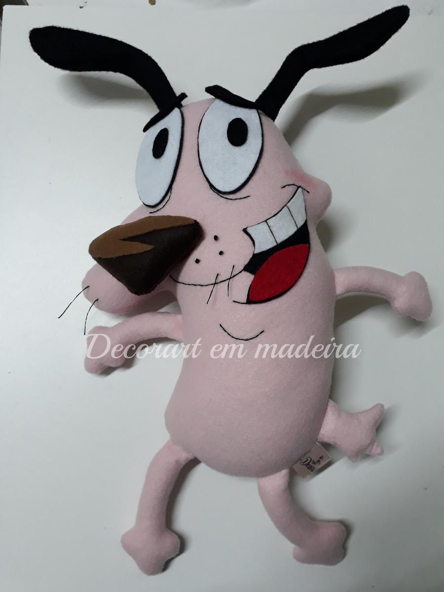 Coragem cão covarde boneco feltro (54 cm)