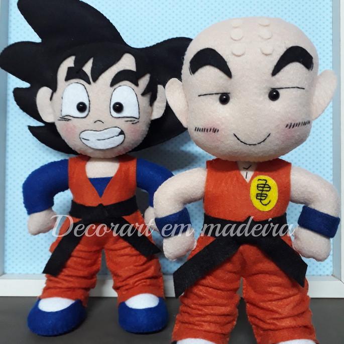 Kuririn e Goten ( Dragon Ball)  Bonecos decoraivos em felro