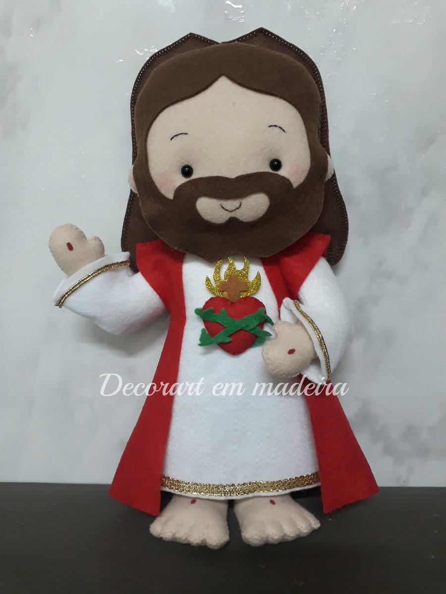 Sagrado Coração de Jesus boneco decoraivo em felro