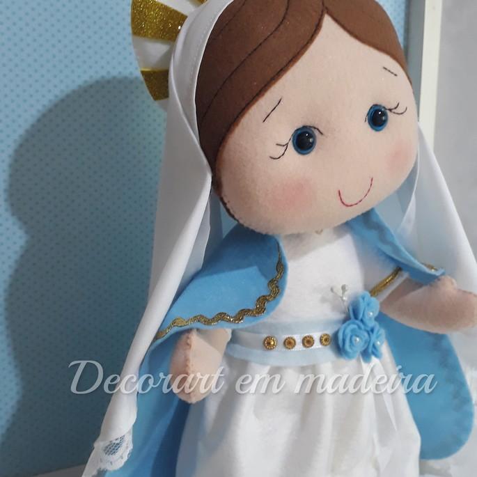 Nossa Senhora boneca santinha em feltro