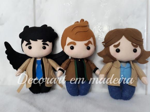 Supernatural bonecos decoração em feltro