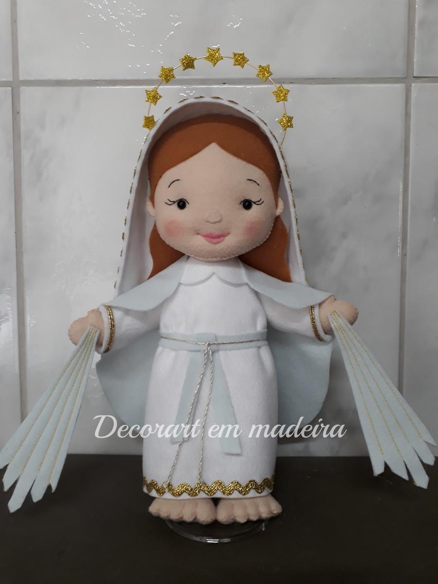 Nossa Senhora das Graças boneca santinha feltro