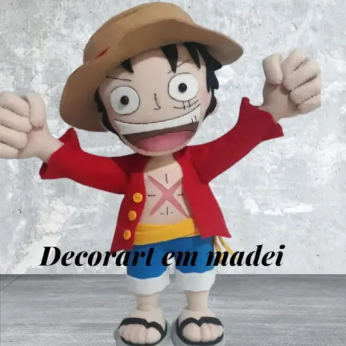 Luffy One Piece boneco decoração feltro