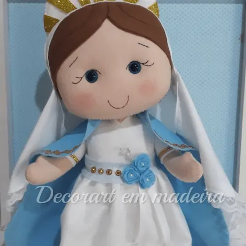 Nossa Senhora boneca santinha em feltro