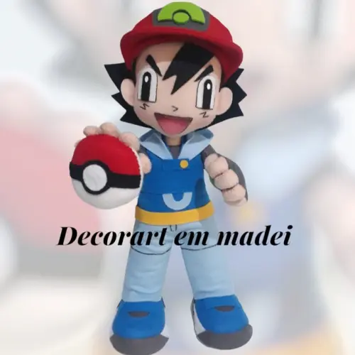 Ash Pokémon em feltro