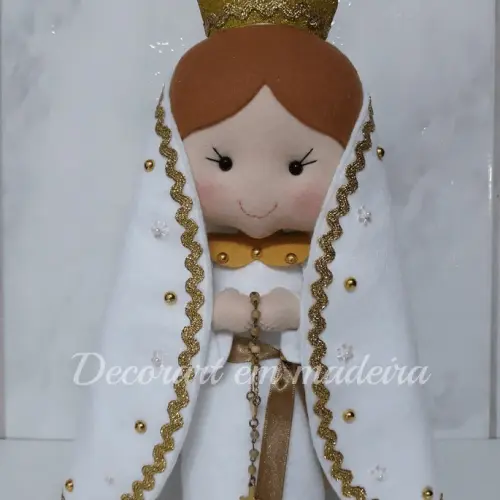 Nossa Senhora de Fátima boneca feltro