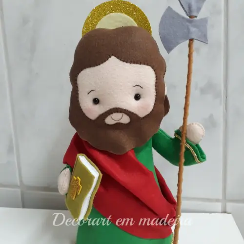 São Judas tadeu boneco santinho emfeltro