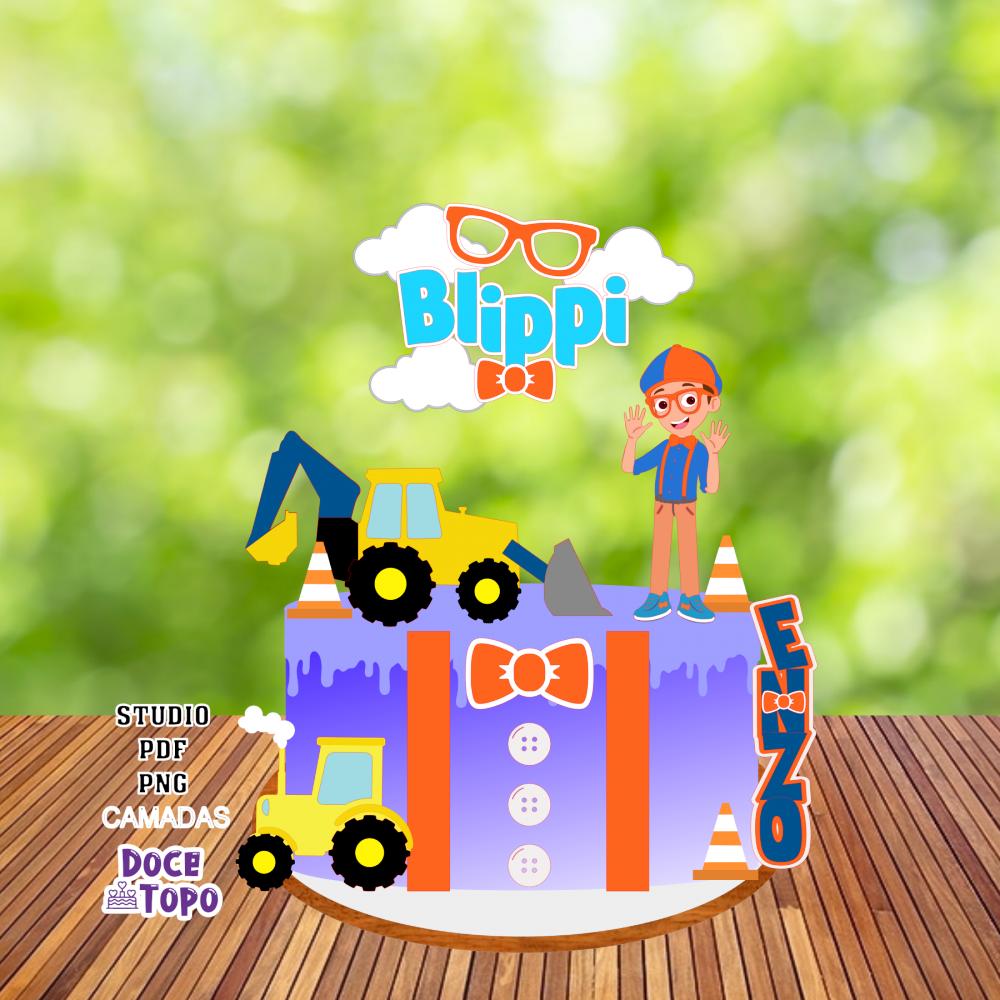 Topo de Bolo Blippi 02 Studio/PDF/PNG