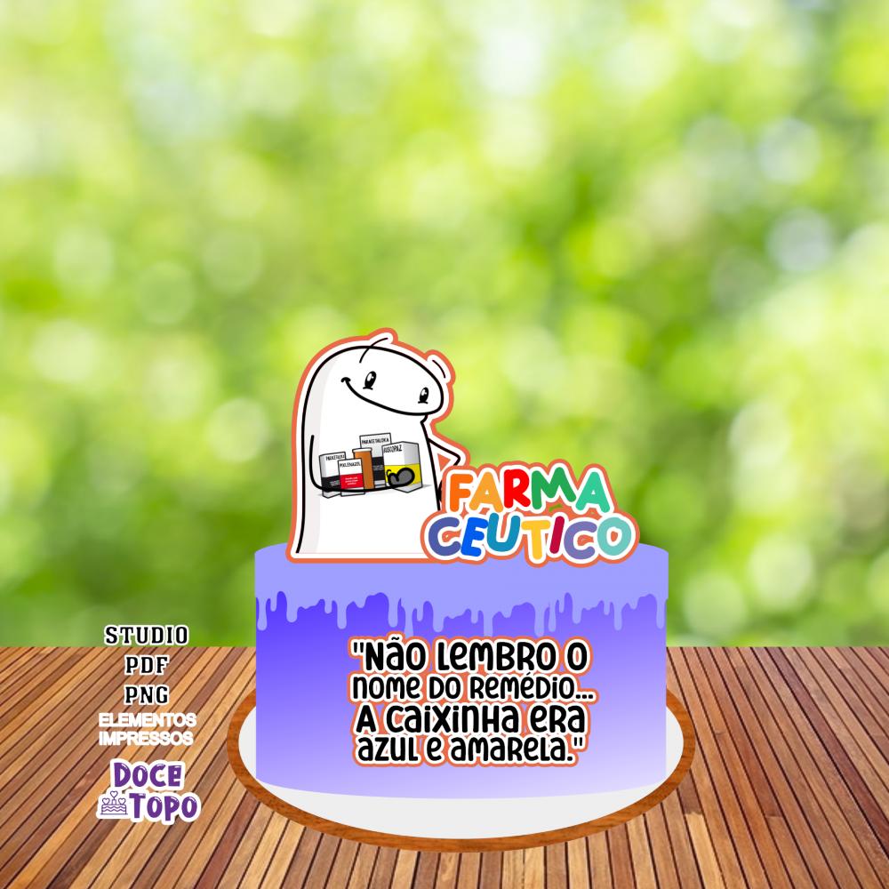 Topo de Bolo Flork Farmacêutico Studio/PDF/PNG