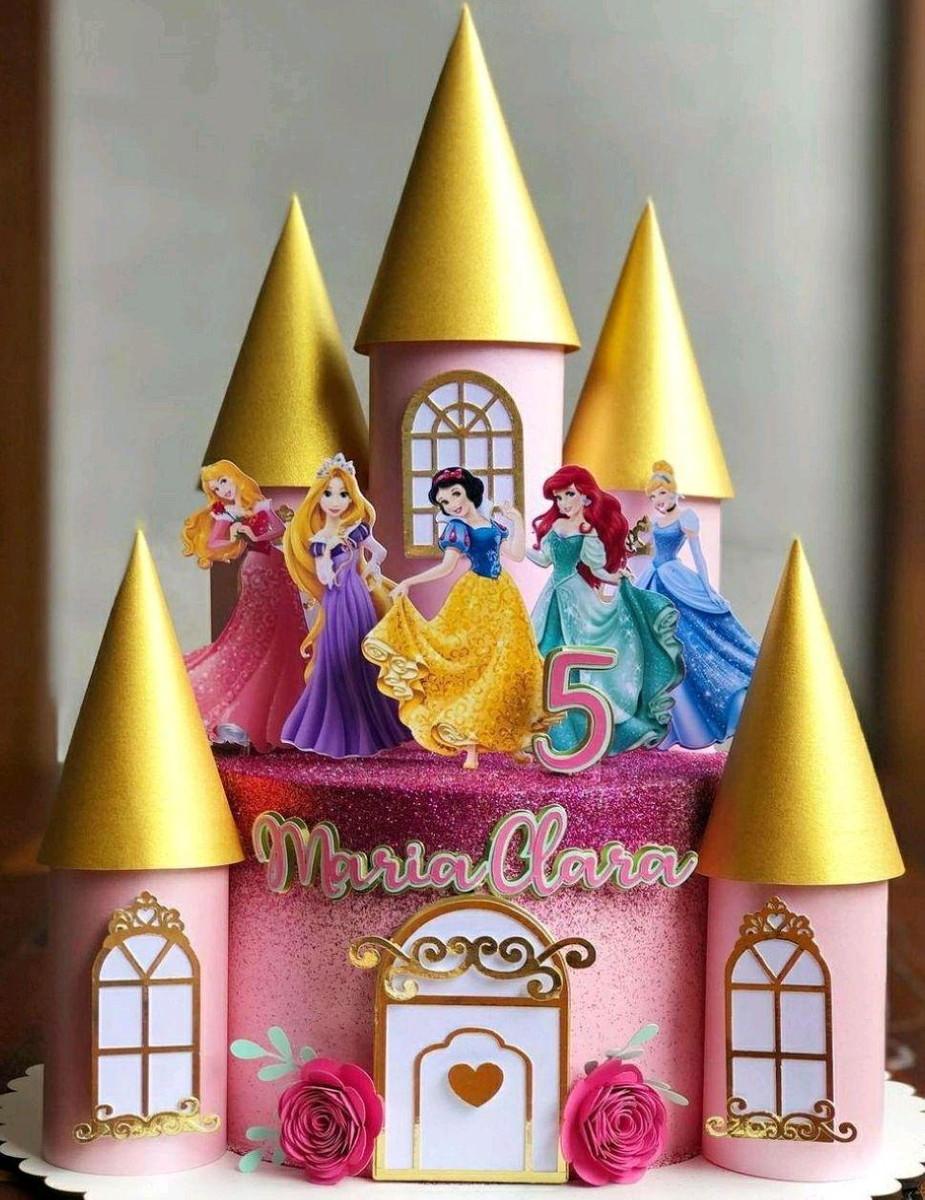 Aquivo de Corte topo castelo 3D princesas