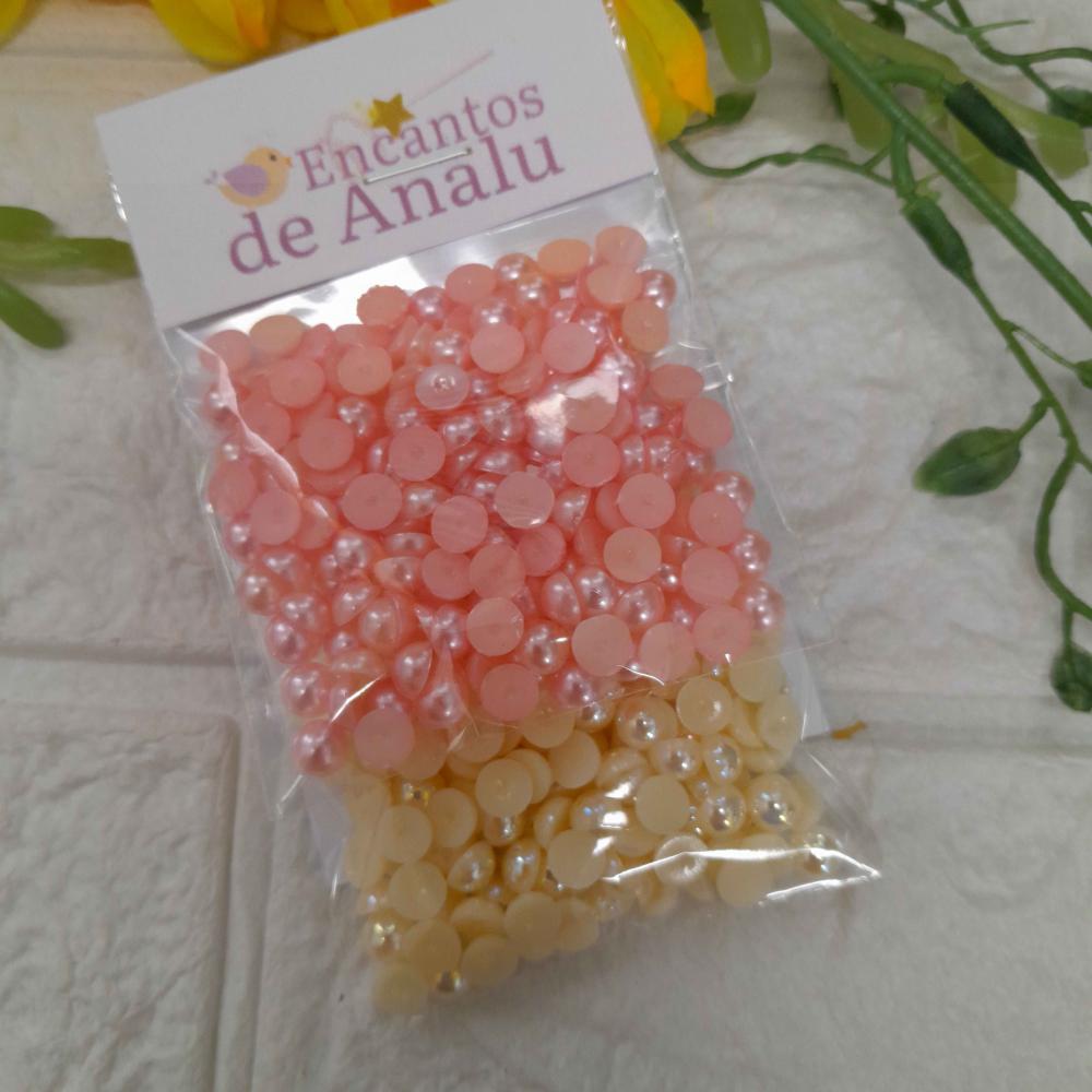 Kit de Meia Pérola, Perolada e Rosa Vintage - 20 grs