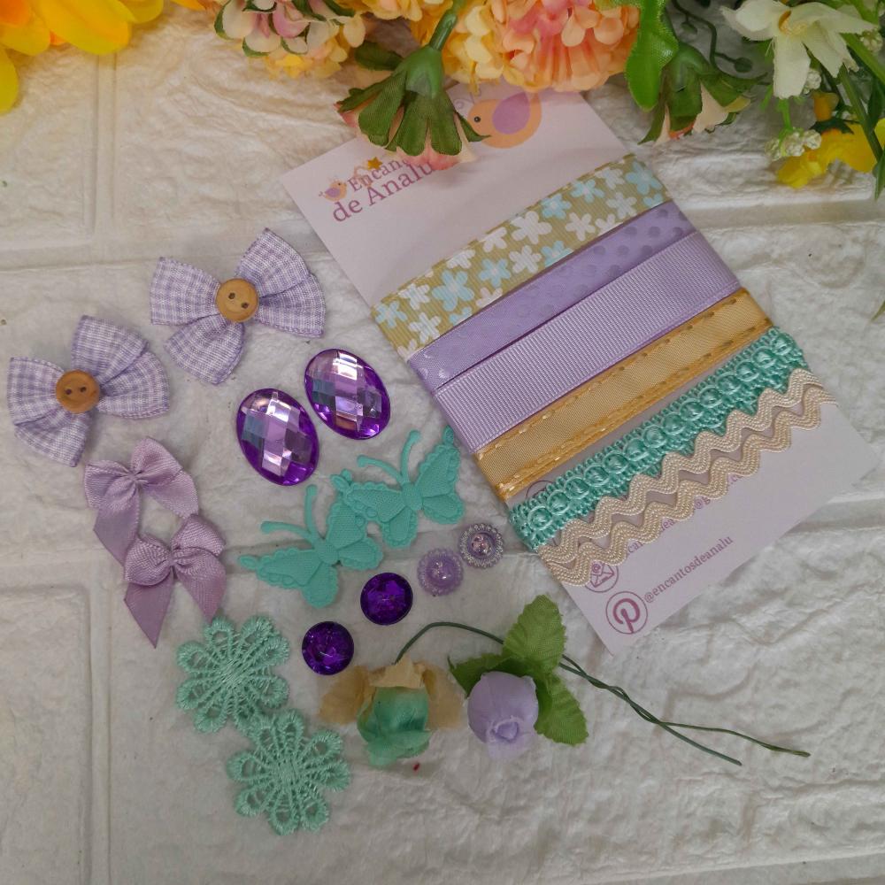 Kit de Fitas e Embellishment - Kit único e exclusivo