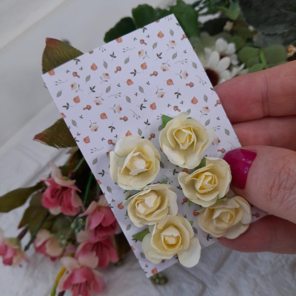 Flores de Papel - cartela com 6 unidades