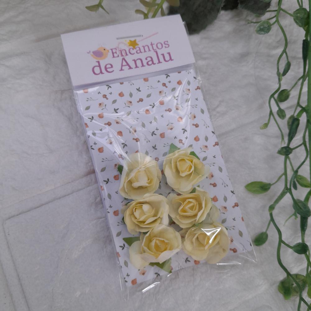 Flores de Papel - cartela com 6 unidades