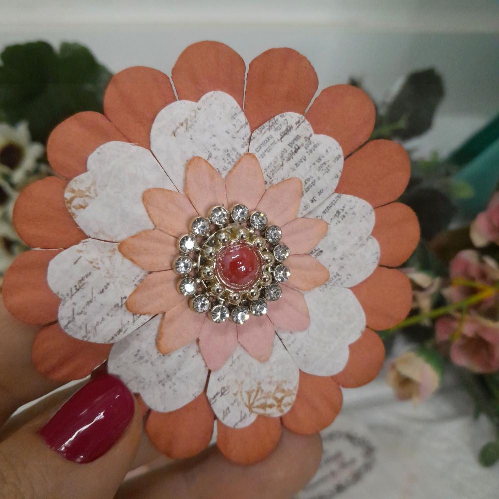 Flores de Papel Estilizadas para Artesanato e Scrap