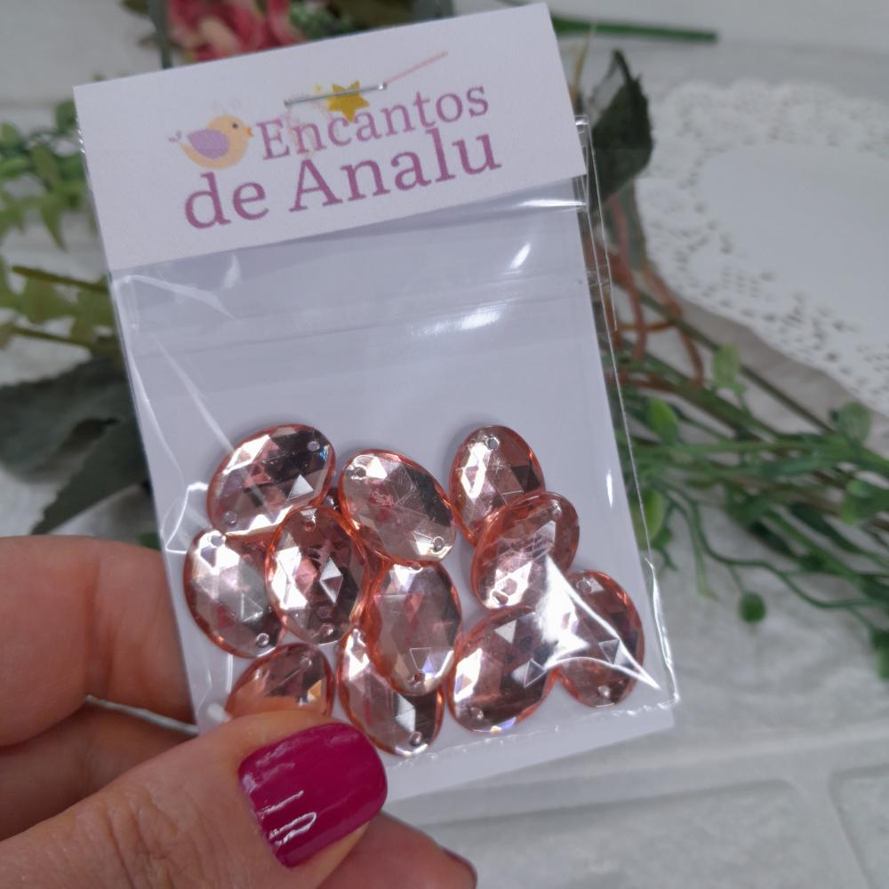 Chaton Rose Gold - Cartela com 12 unidades