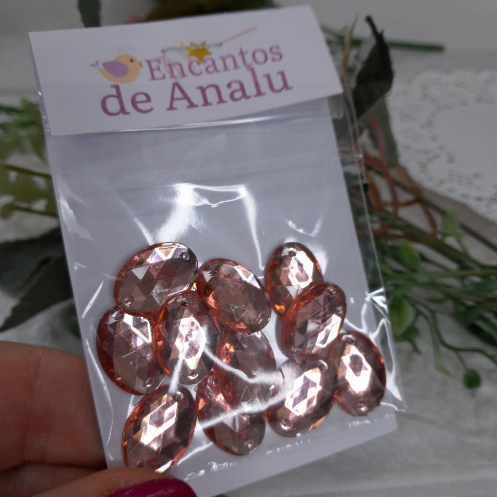 Chaton Rose Gold - Cartela com 12 unidades