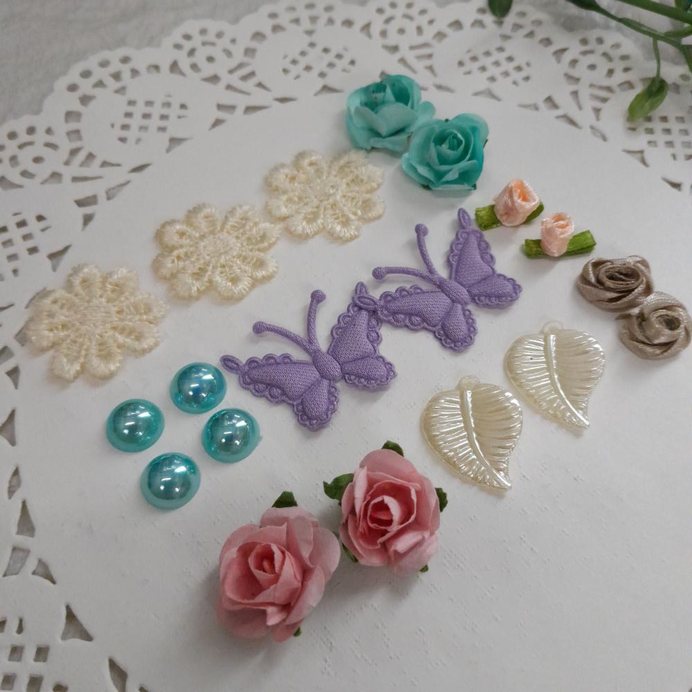 Kit de Embellishments para Artesanato e Scrapbook - Cores Coorden