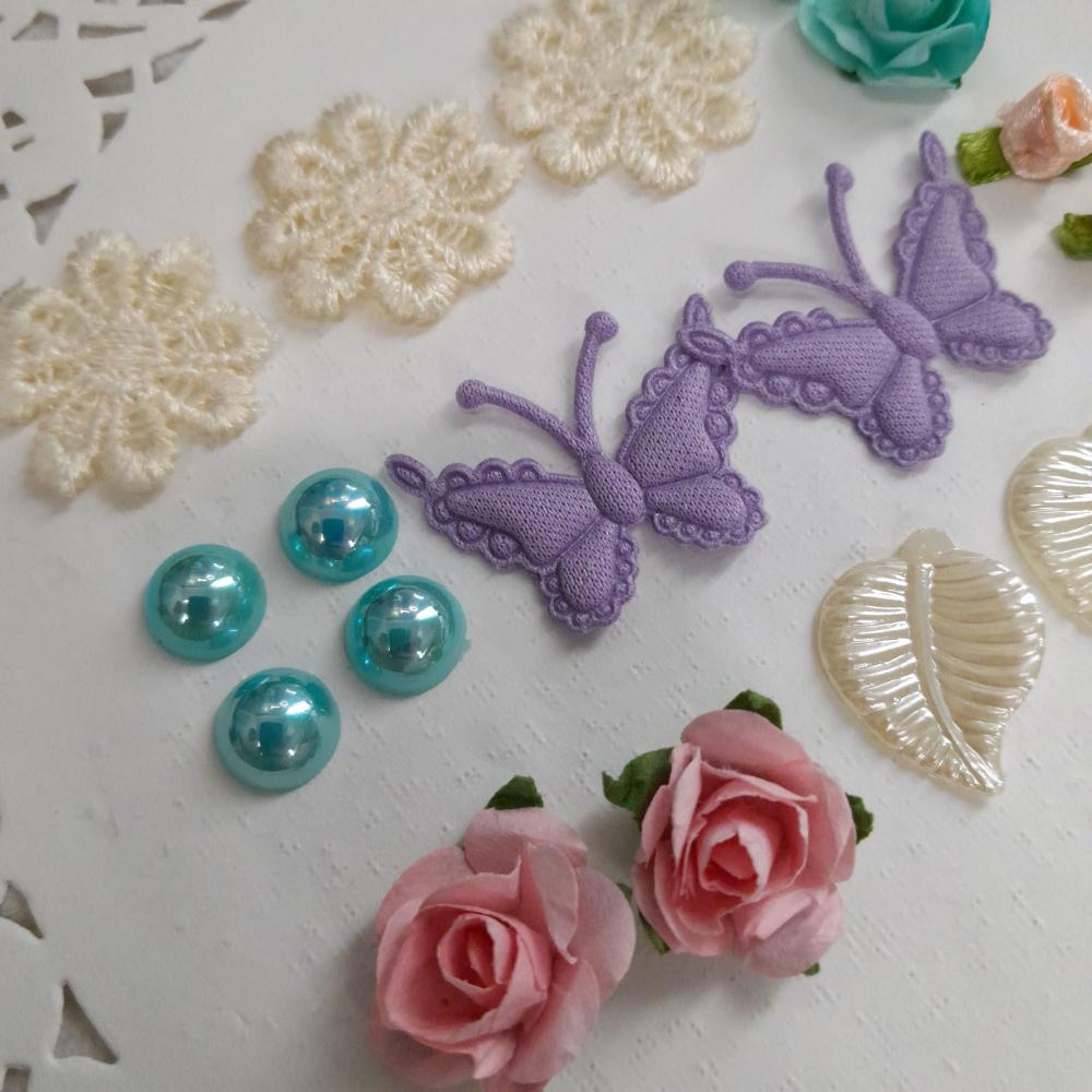 Kit de Embellishments para Artesanato e Scrapbook - Cores Coorden