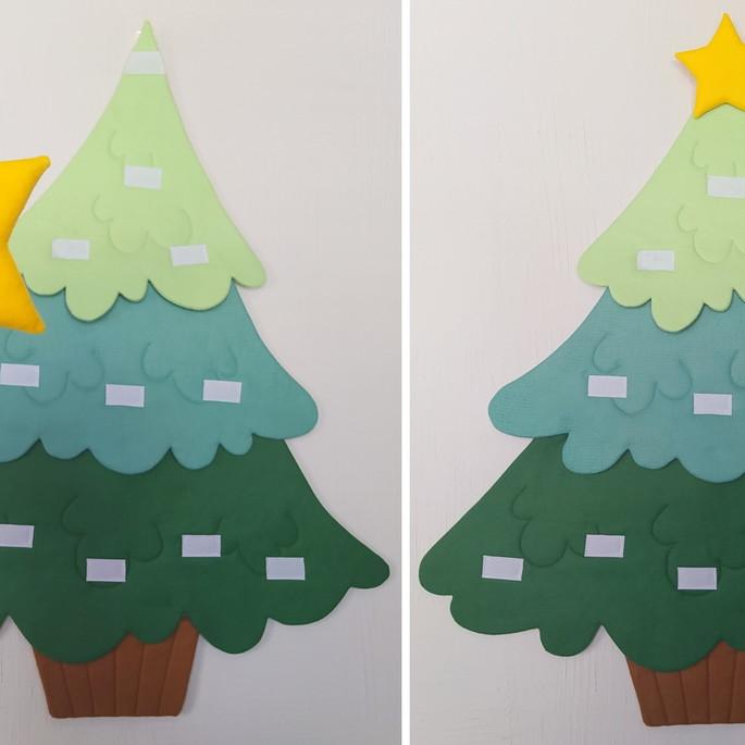 Árvore de Natal de Feltro com Velcro Montessori - Tam. M