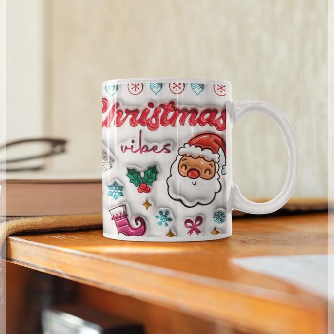 Arquivo Digital Arte Caneca Natal 3d