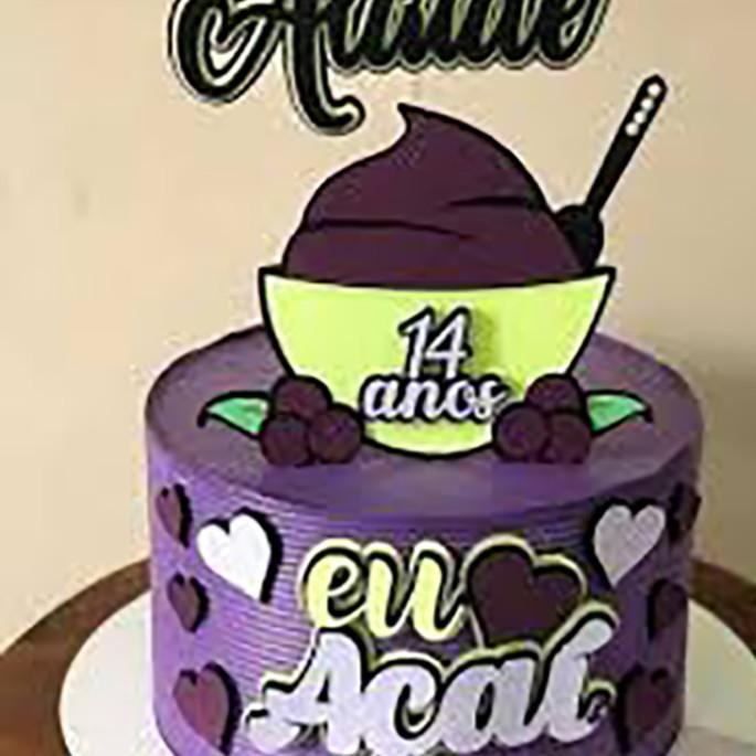 Topo de Bolo Açaí