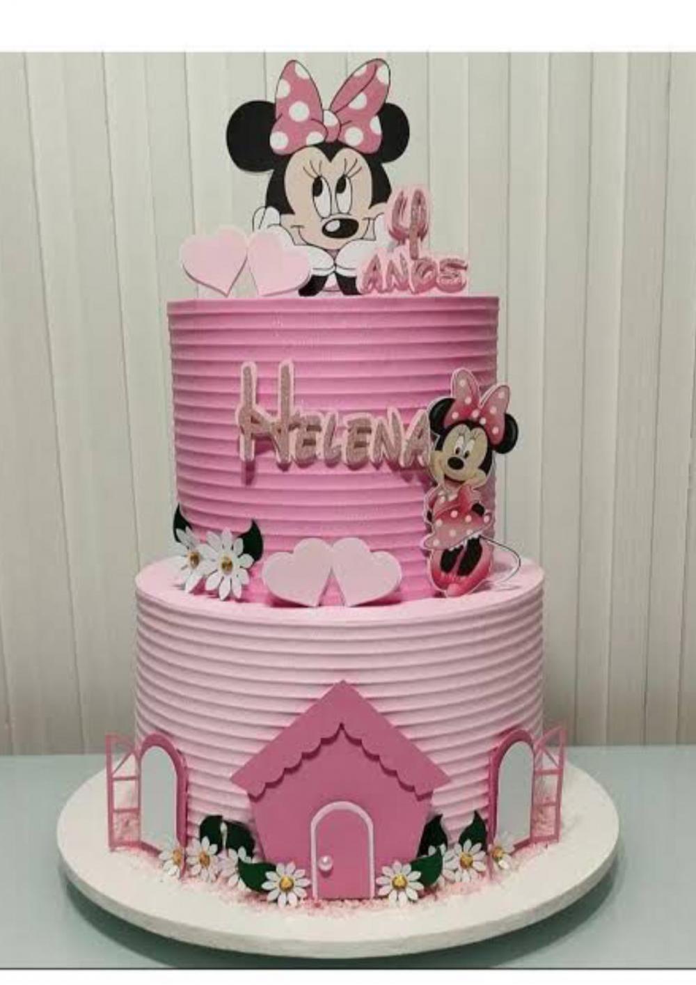 Topo de Bolo Minnie