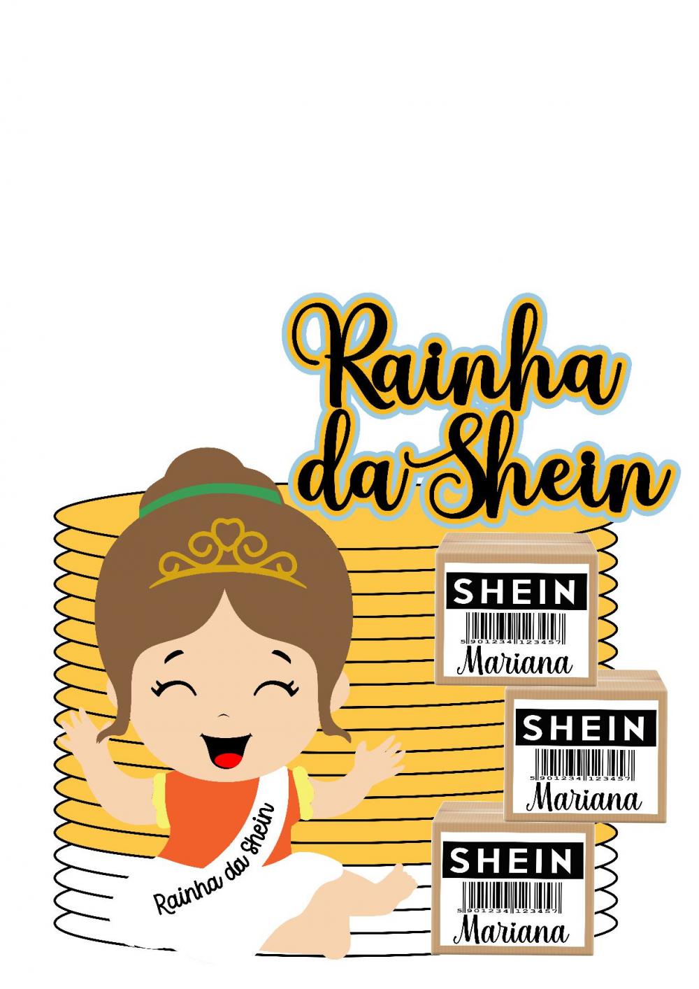 Arquivo de Corte Topo de Bolo Rainha da Shein